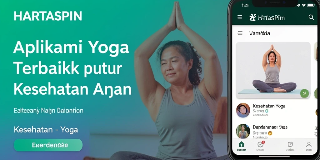 Tampilan antarmuka HARTASPIN yang sederhana dan menarik untuk praktik yoga.