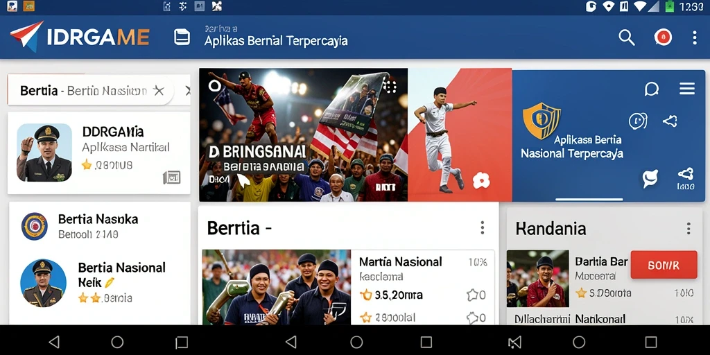 Tampilan antarmuka IDRGAME yang menarik dan informatif.