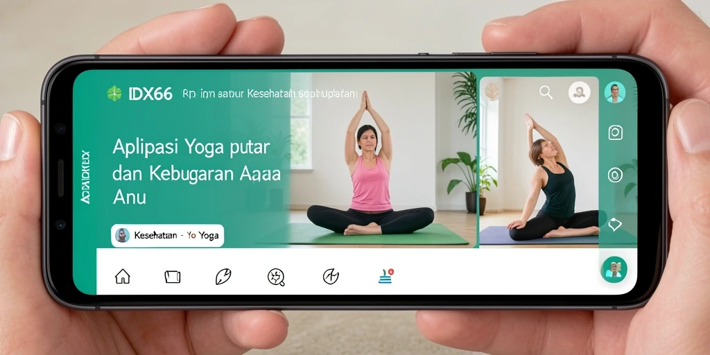 Tampilan antarmuka aplikasi Yoga IDX66 dengan berbagai fitur.