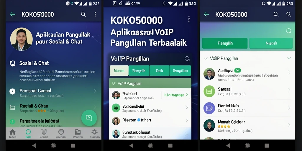 Antarmuka KOKO5000 untuk VoIP Panggilan yang ramah pengguna.