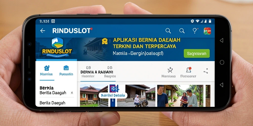Tampilan antarmuka RINDUSLOT yang bersih dan informatif.
