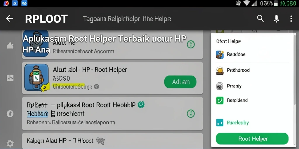 Antarmuka pengguna intuitif RPLOOT untuk proses rooting yang sederhana.
