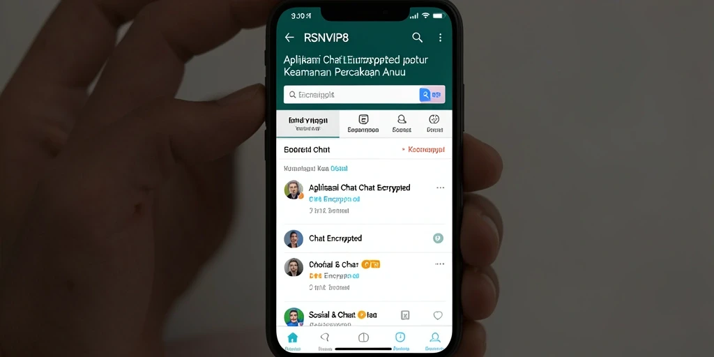 Tampilan antarmuka RSNVIP8 yang modern dan aman untuk Chat Encrypted.